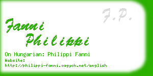 fanni philippi business card